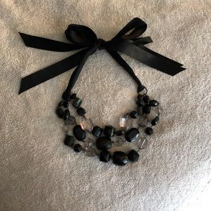 Black beaded necklace